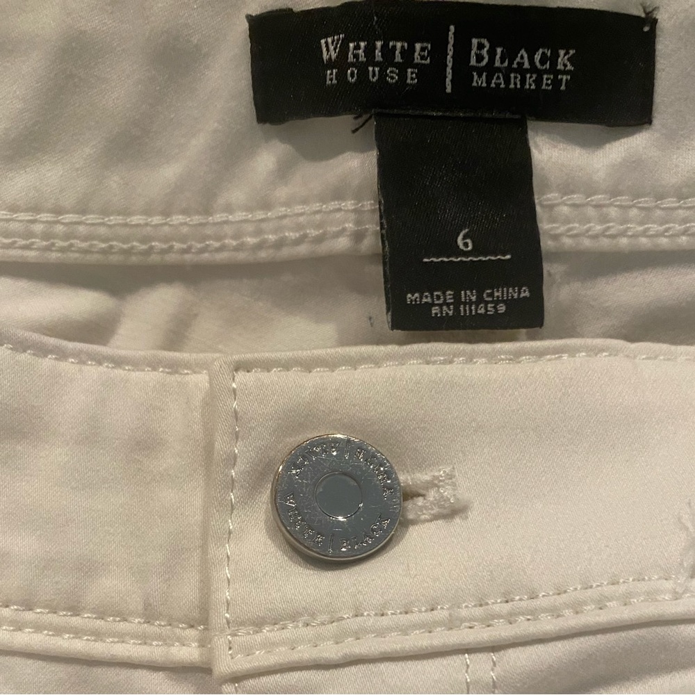 WHITE HOUSE BLACK MARKET WHITE JEANS NWOT - Picture 6 of 10